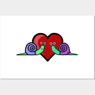 Snail Couple Posters and Art